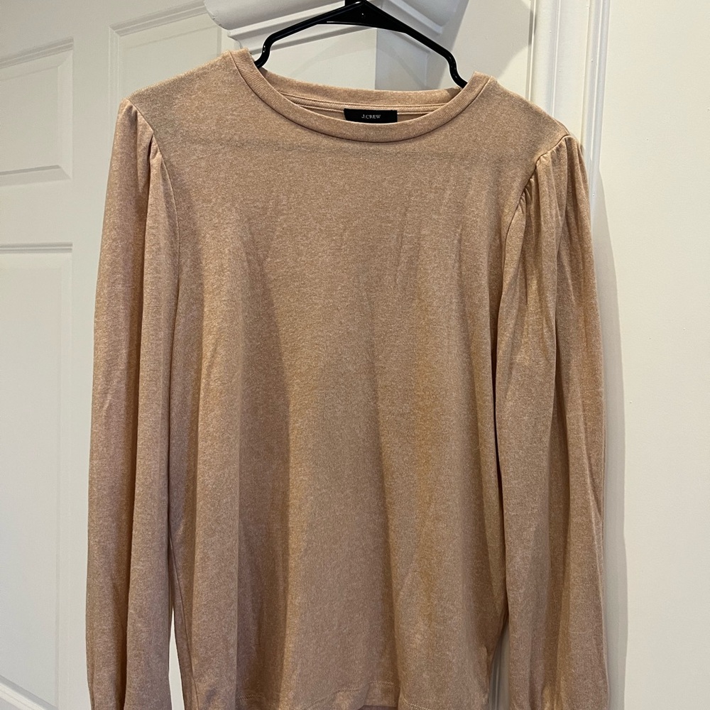 JCrew puff sleeve knit top